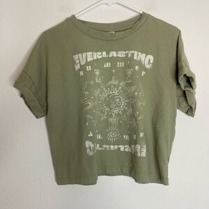 Malai Sage Green 100% Cotton Everlasting Summer Graphic Tee
